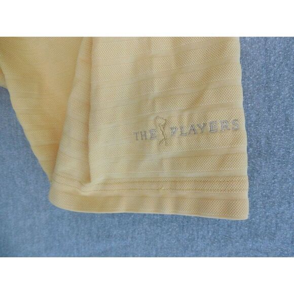 Fairway Greene Polo Men Sz L Pureformance The Players Golf Yellow Short Sleeve - Picture 4 of 7
